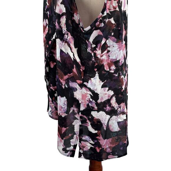 CABLE & GAUGE ABSTRACT EMBELLISHED SLEEVELESS BLOUSE IN PINK BLACK NWOT SIZE XL‎ - Picture 9 of 14